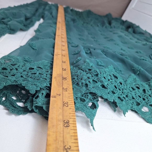 Lulus Lust or Love Emerald Green Embroidered Lace Long Sleeve Dress Small - Picture 11 of 16